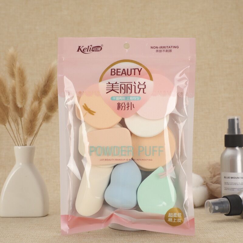 Sét 13 bông mút trang điểm