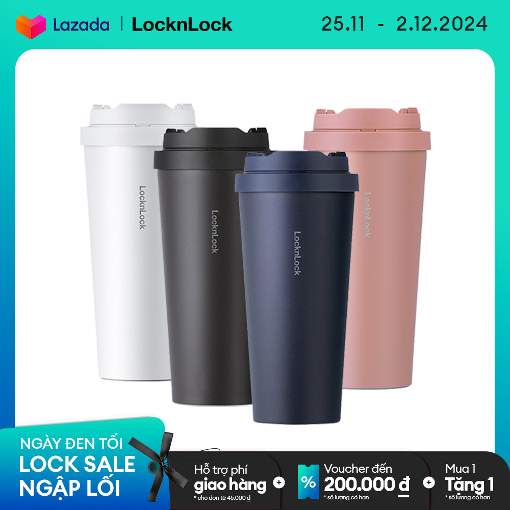 Bình giữ nhiệt Lock&Lock Energetic One Touch - 550ml-400ml - LHC3249 - Thép không gỉ - 4màu - nắp bậ