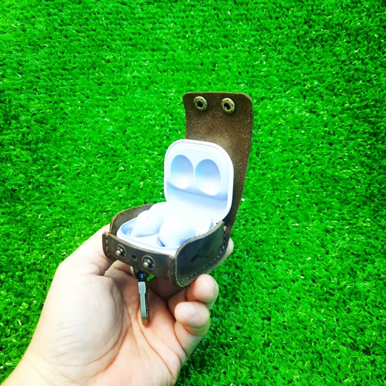 Bao da Samsung Galaxy Buds Pro / Buds live / Buds 2 (chung mẫu) da thật handmade
