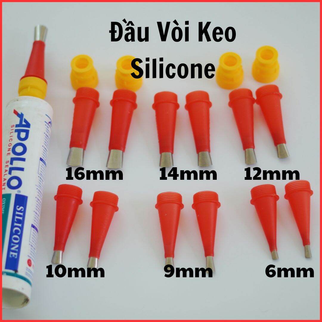 Combo súng bắn keo silicon, dụng cụ bơm keo silicon, súng bắn keo silicon, đầu vòi keo silicon