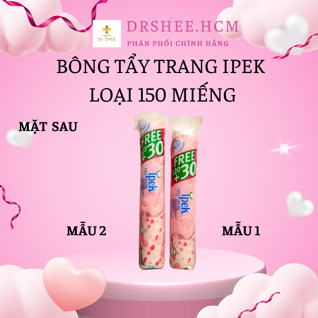 Bông tẩy trang Ipek 150 miếng cotton pads