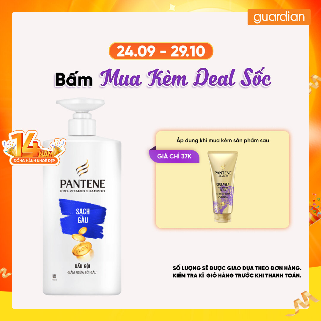 Dầu Gội Hỗ Trợ Giảm Gàu, Sạch Sâu Cho Da Đầu Pantene Anti Dandruff 650Ml