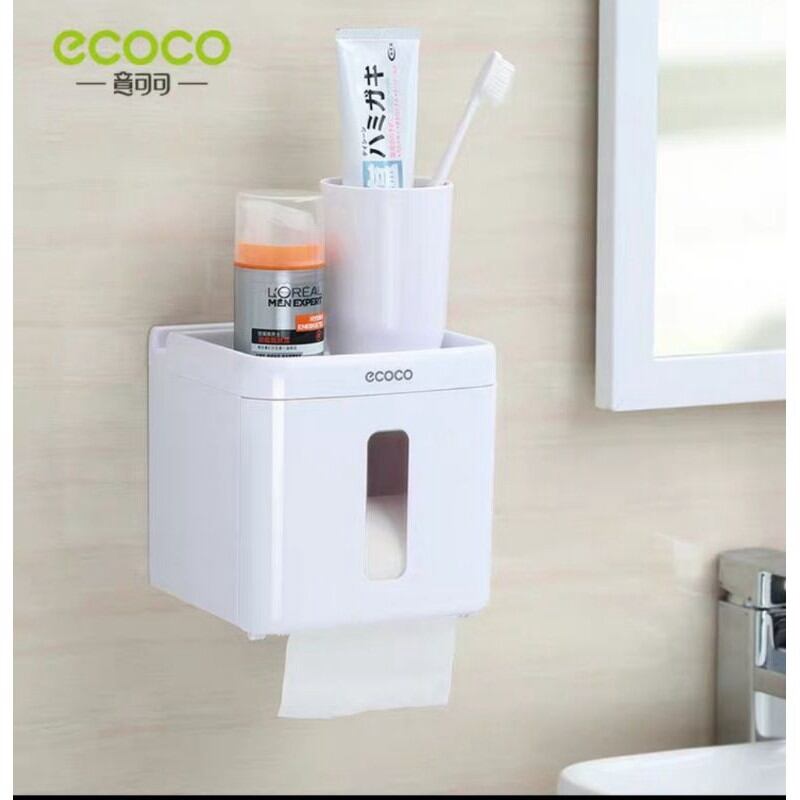 Hộp đựng giấy vệ sinh vuông ecoco cao cấp 1612