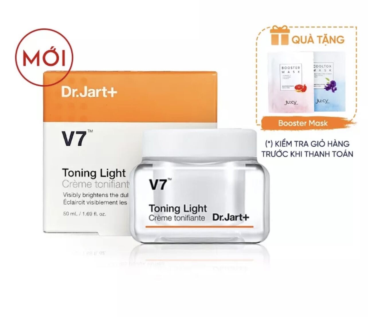 Kem Dưỡng Trắng Da V7 Dr.Jart Toning Light 50ml Fullsize