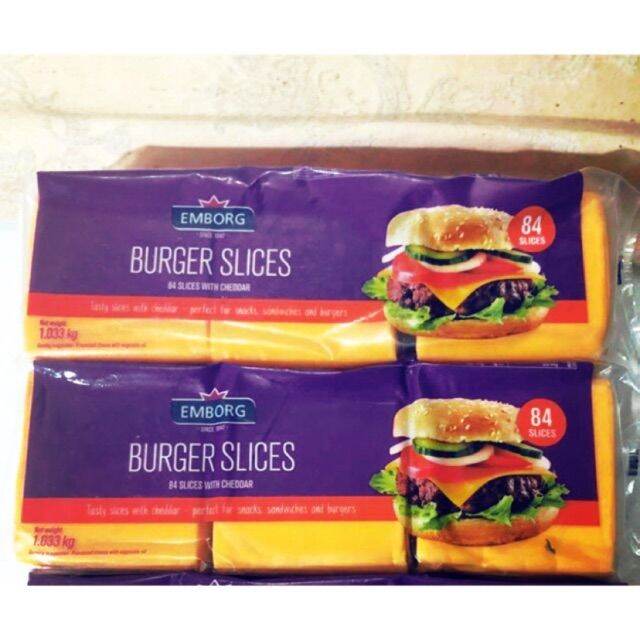 Phô mai lát Burger slice Emborg 84 lát