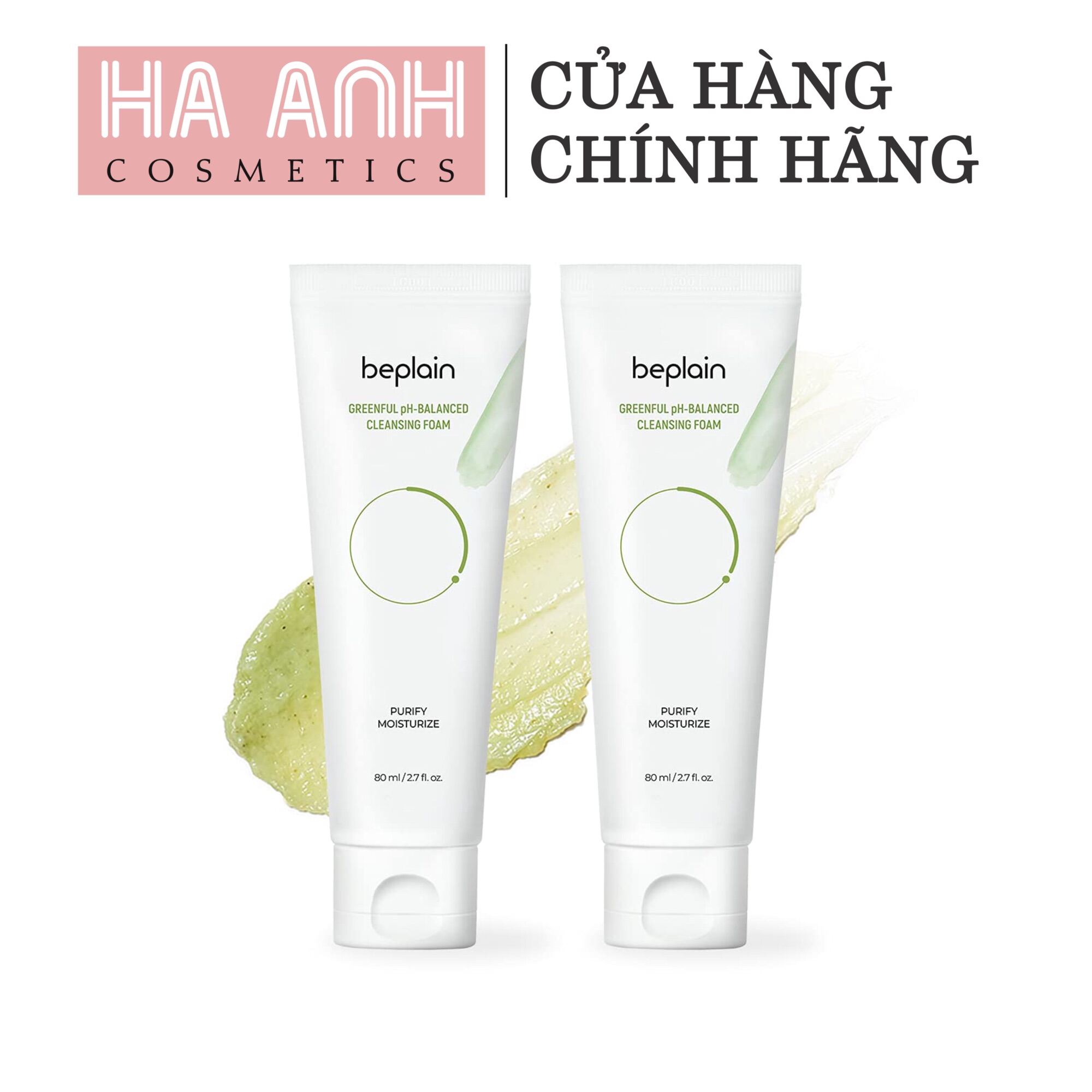 Sữa Rửa Mặt Chiết Xuất Đậu Xanh Dịu Nhẹ Beplain Greenful Ph - Balanced Cleansing Foam