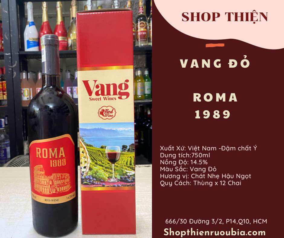 Roma Red Wine 1989 14.5% 750ml