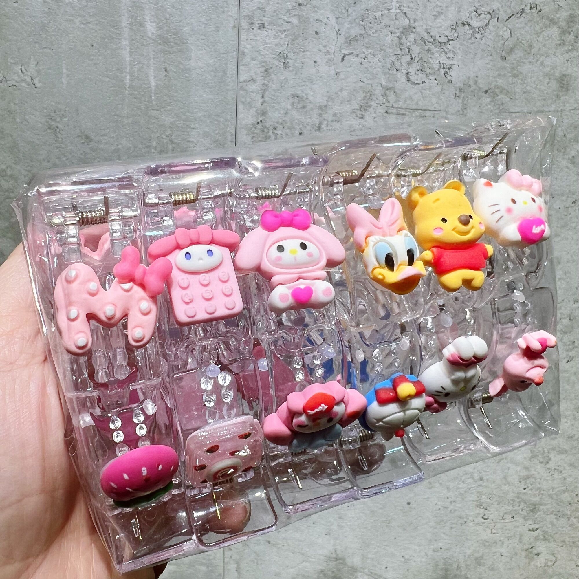 [GIÁ SỈ] SET 12 KẸP CÀNG CUA 3 RĂNG HOẠT HÌNH