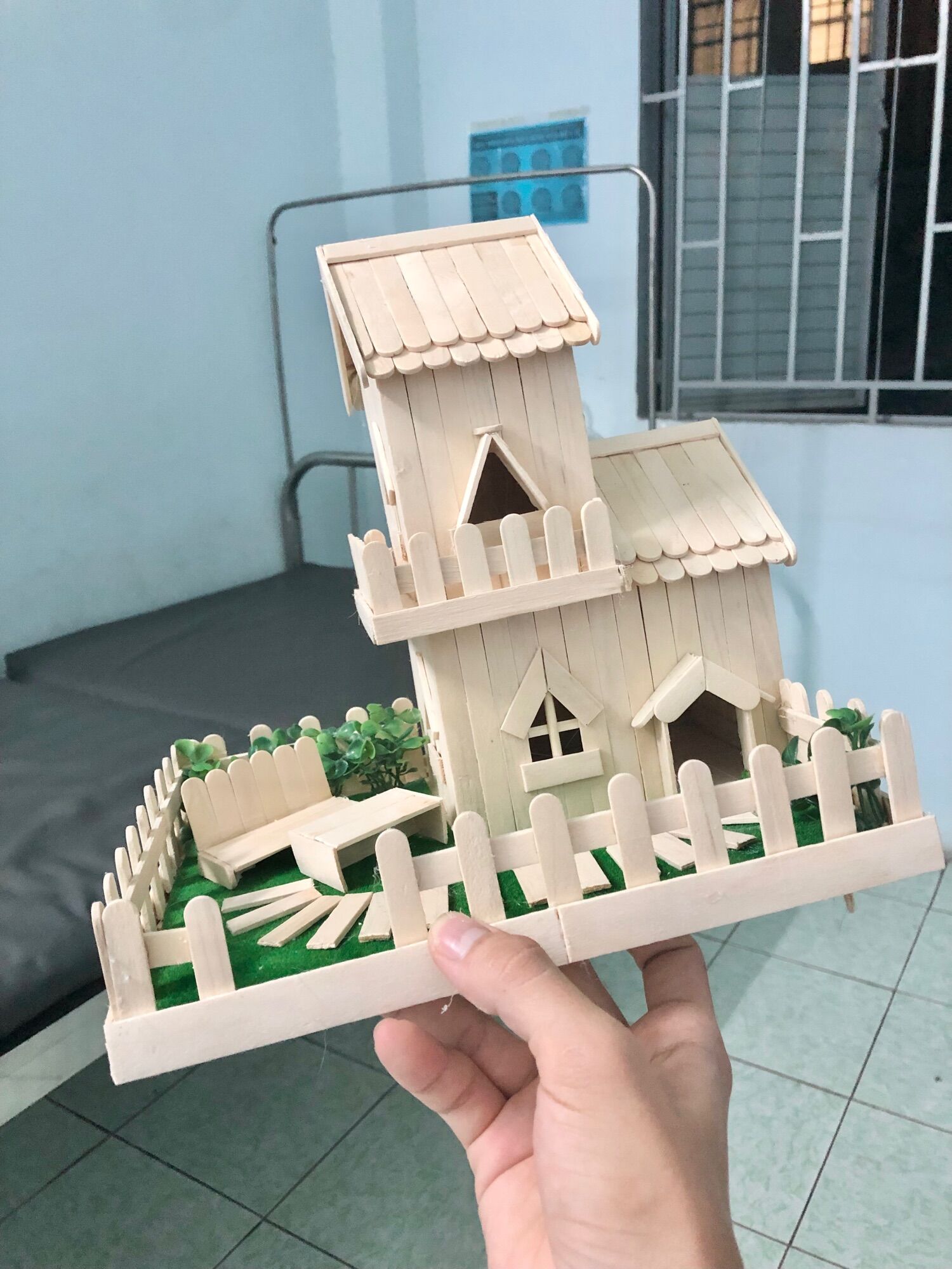 [HCM] Mô hình nhà gỗ que kem