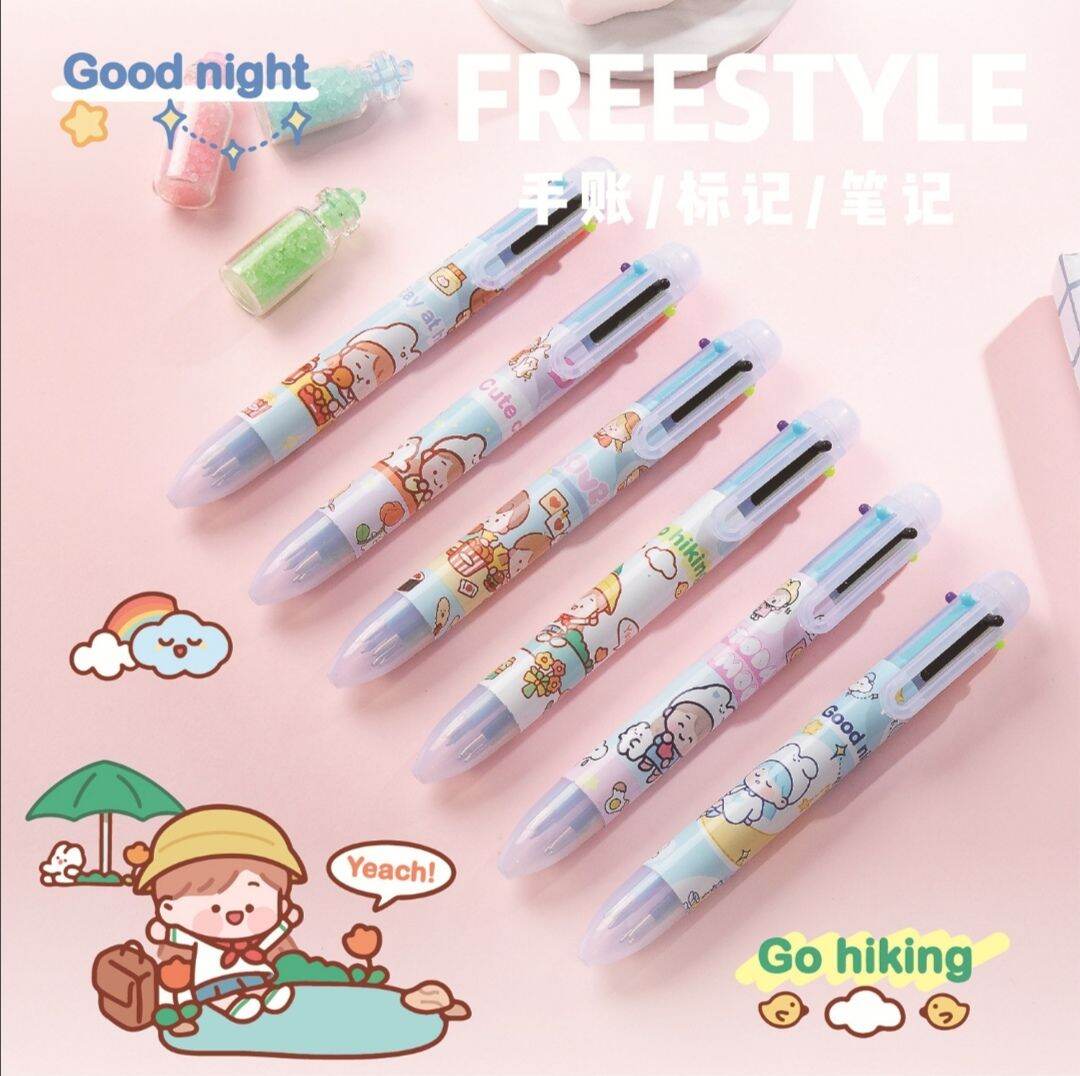 Bút bi 6 ngòi chibi boy girl đáng yêu