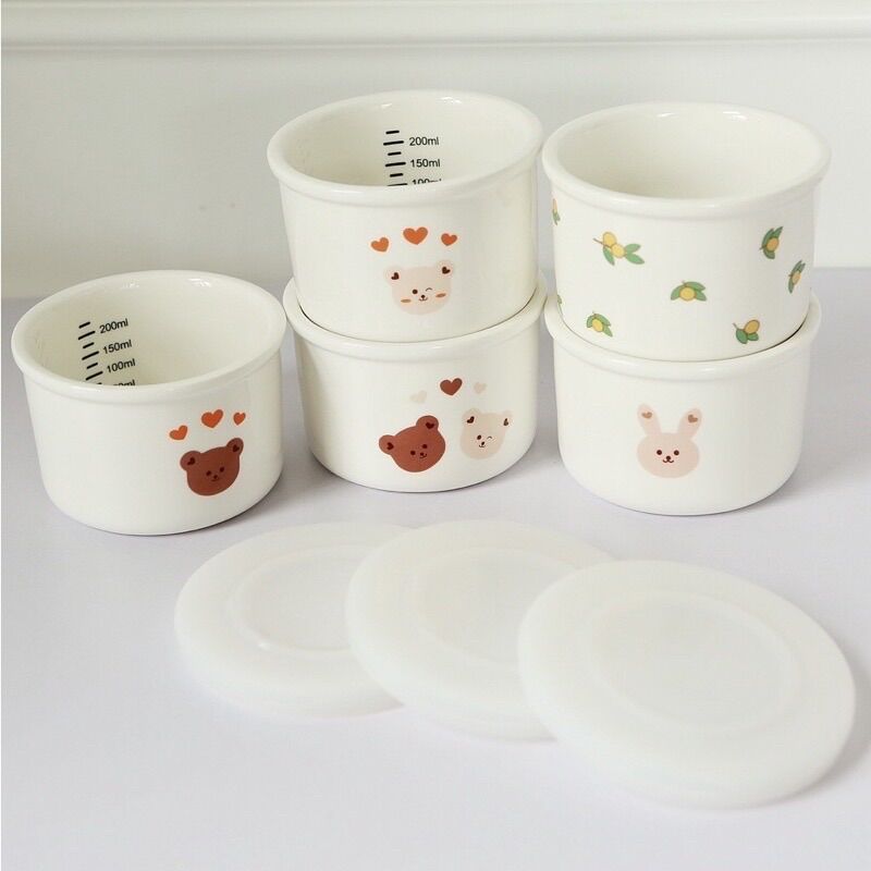 Hủ sứ đựng thức ăn dặm cho bé 220ml / hủ cocobear