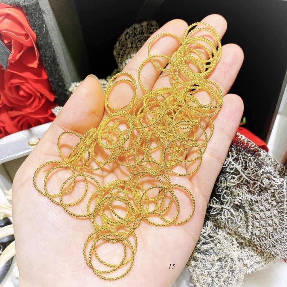 Nhẫn xoắn nhẫn trơn vàng tây đủ size , đủ hoá đơn thẻ bảo hành