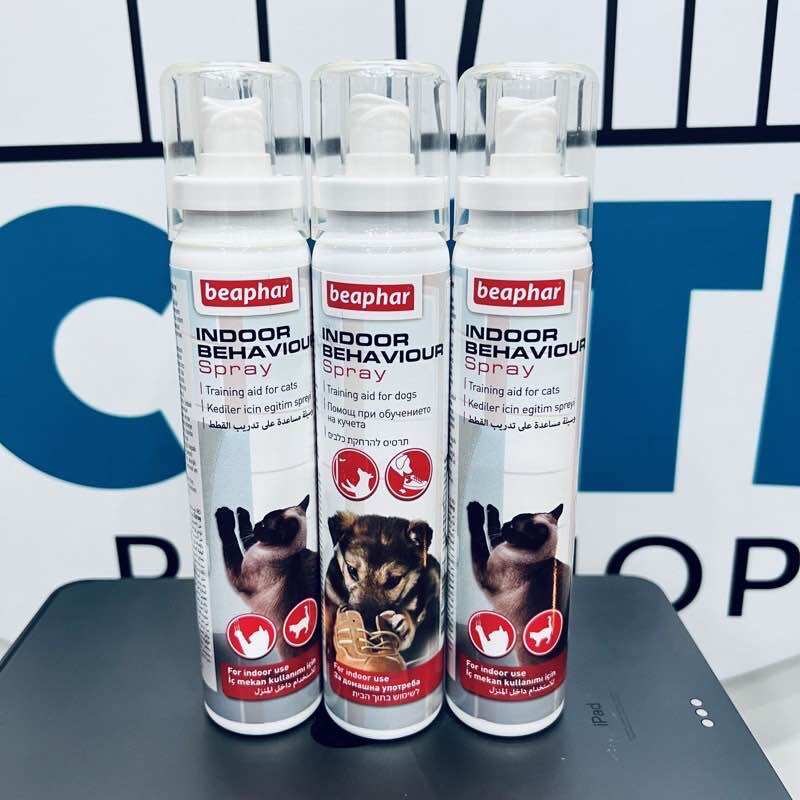 Xịt chống mèo/ chó cào phá đồ Beaphar Indoor Behavior 125ml