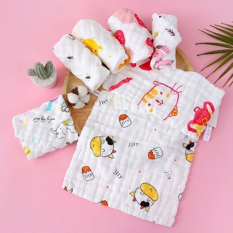 Set 5 khăn sữa aden tre mềm mại Manny, hàng loại 1 cho bé