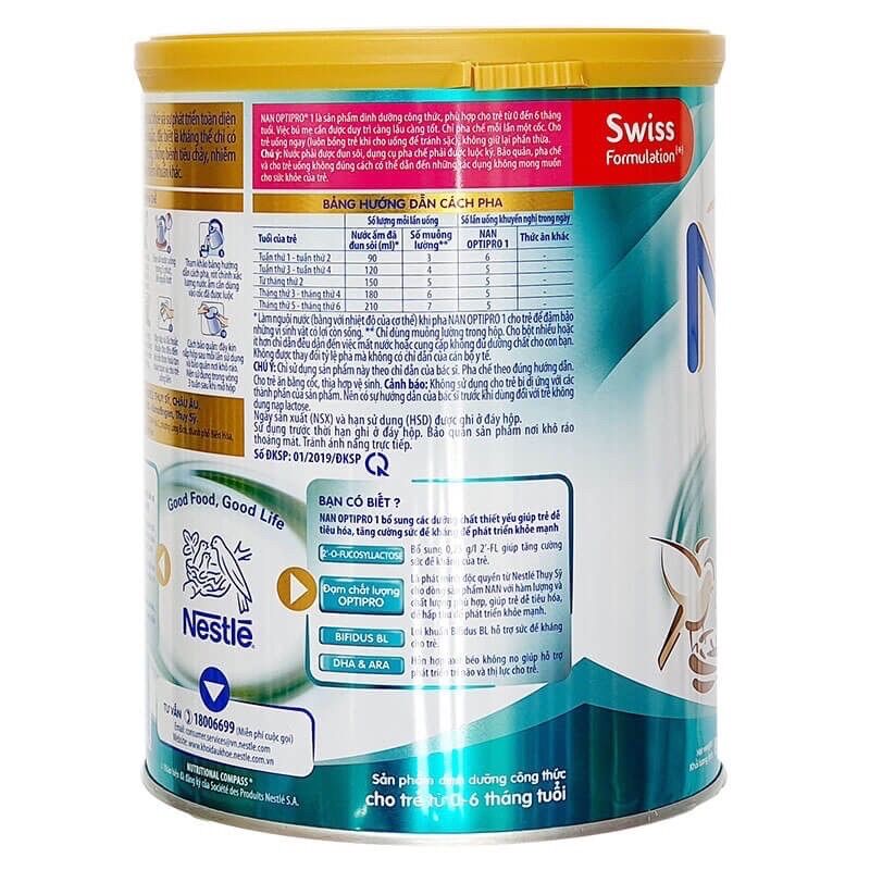 Sữa bột Nan OPTIPRO số 1 800g