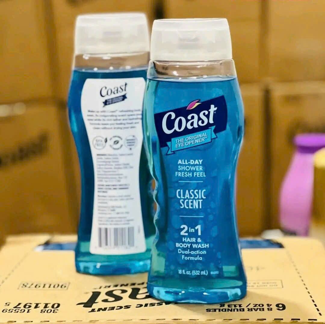 Sữa tắm gội nam Coast 532ml của Mỹ - Mẫu mới