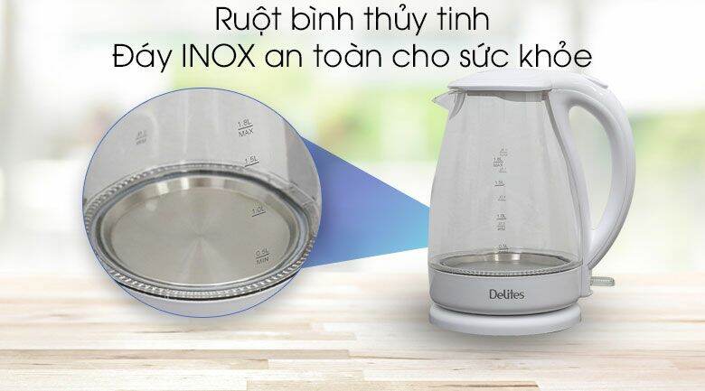 Ấm siêu tốc Delites 1.8 lít ST18G02

- hàng trưng bày