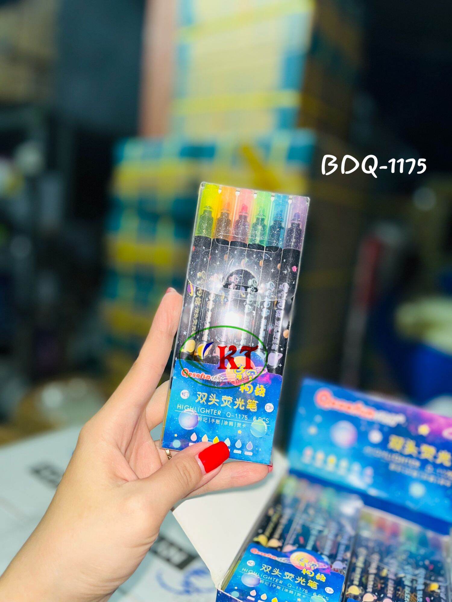 Vỉ 6 cây bút dạ quang mã 1175