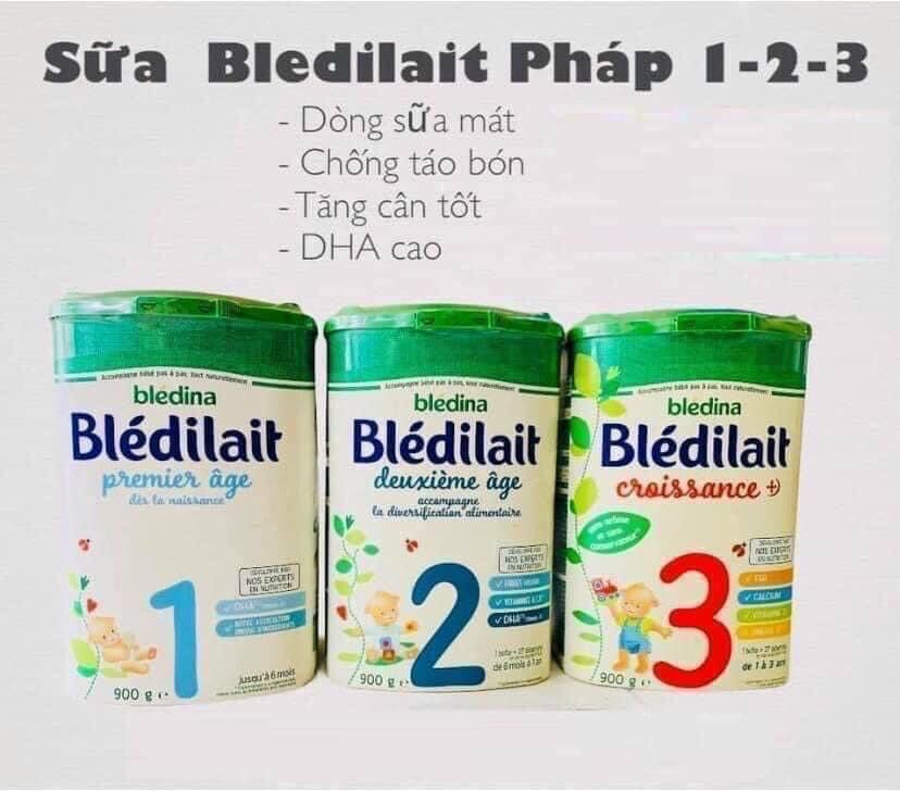 (loại 900g)Sữa bột Bledilait Bledina số 2 (date 11/2024) dành cho bé từ 6m-12m