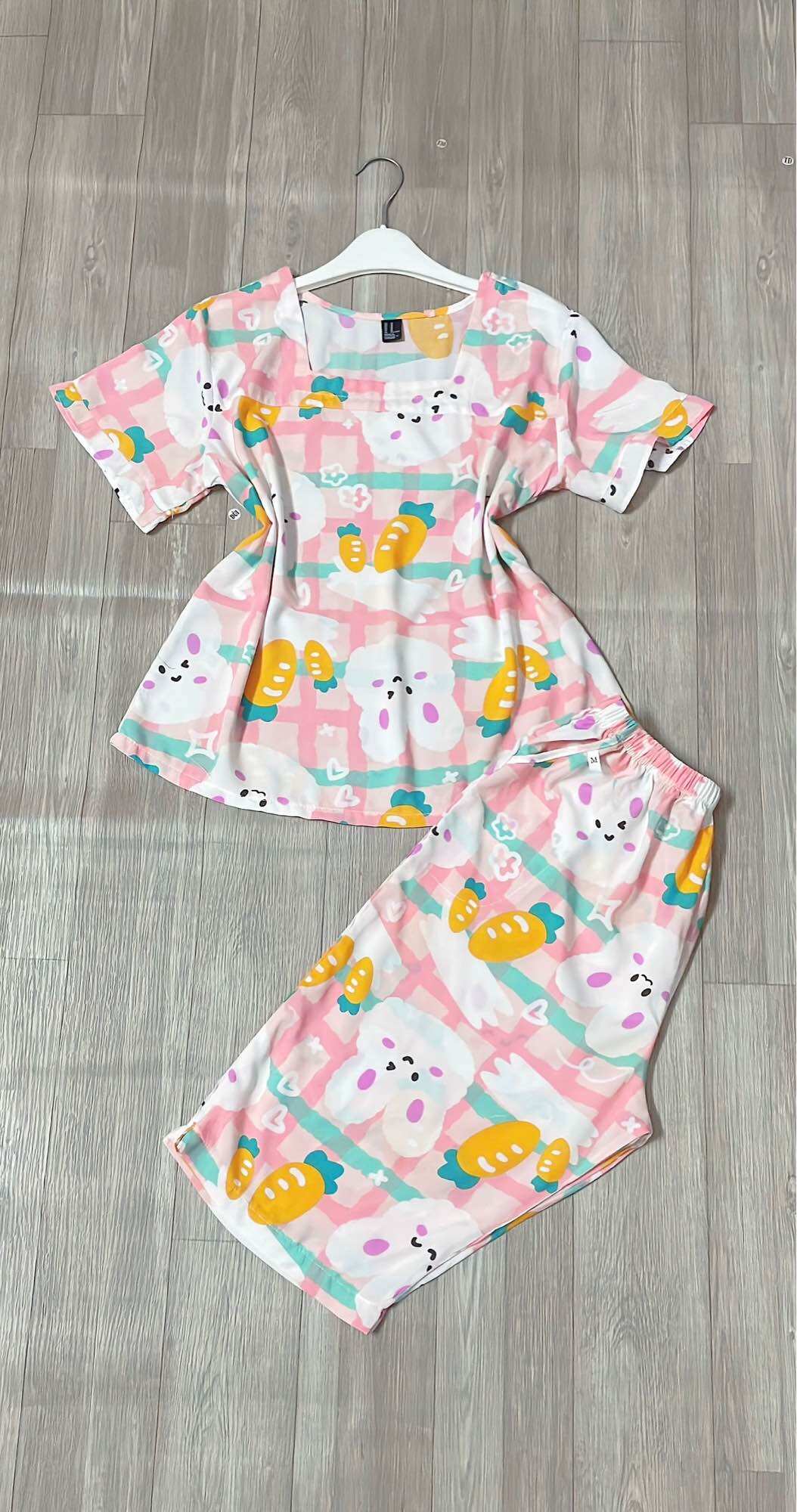 Bộ tole lửng nữ có tay, bộ tôn mặc nhà, vải lanh