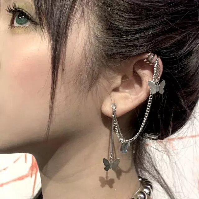 Bông tai nữ đeo vành tai hình bướm 1 CHIẾC