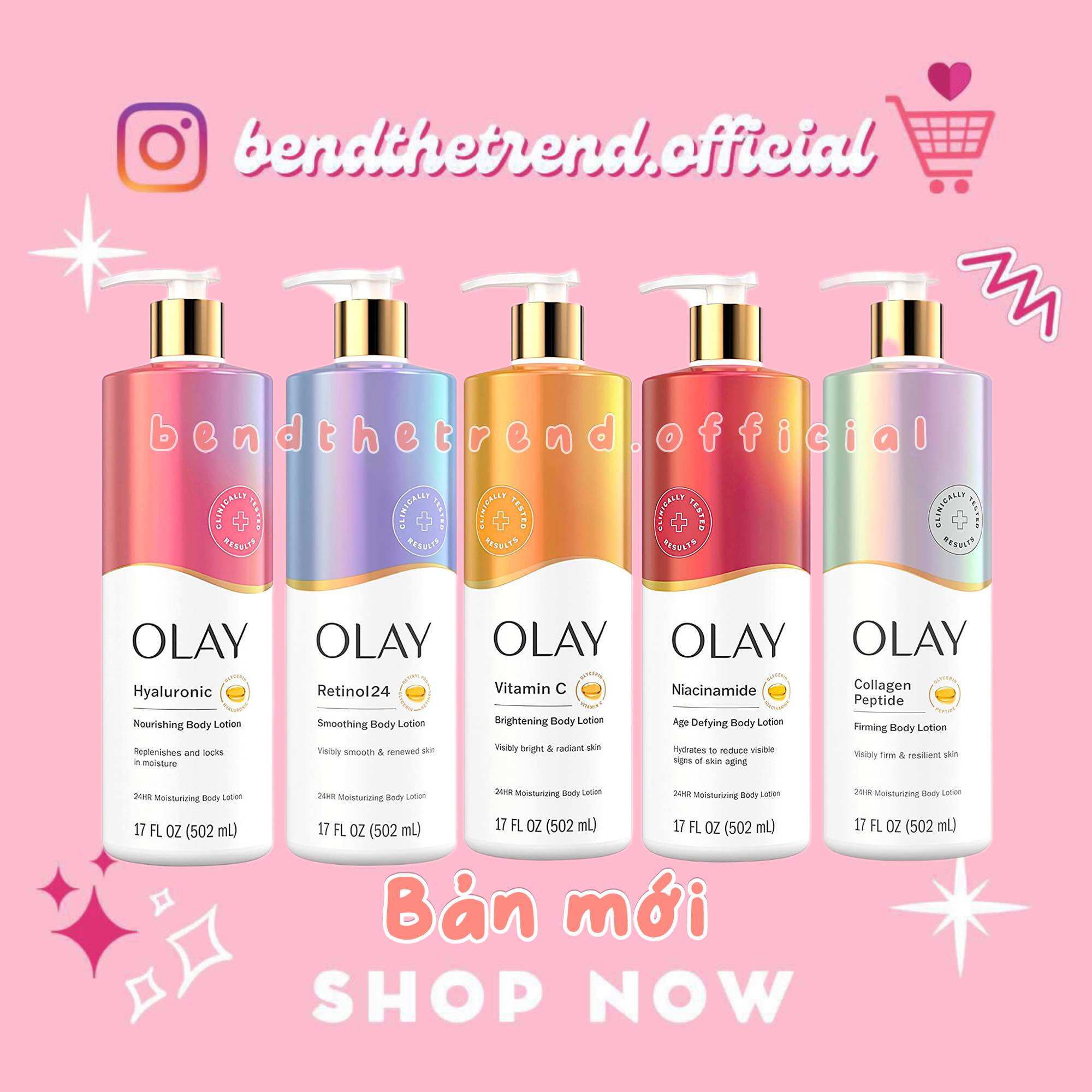 AUTH-ĐỦ BILL SỮA DƯỠNG THỂ OLAY BODY LOTION BẢN MỸ 502ml