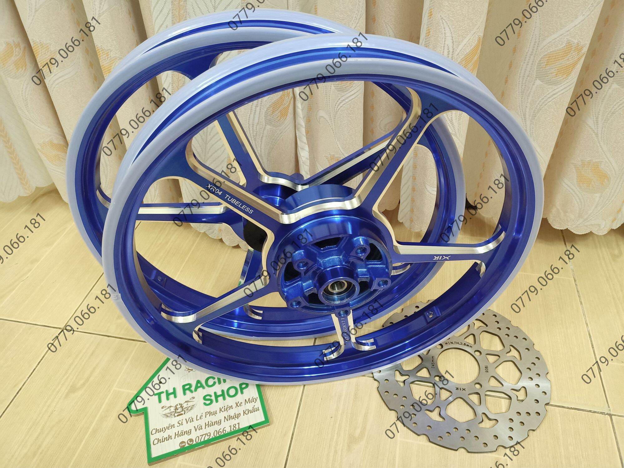Bánh mâm exciter 150 kiểu 5 cây cnc tặng kèm đĩa trước gắn vừa như zin không chế sản phẩm mới có 4 màu