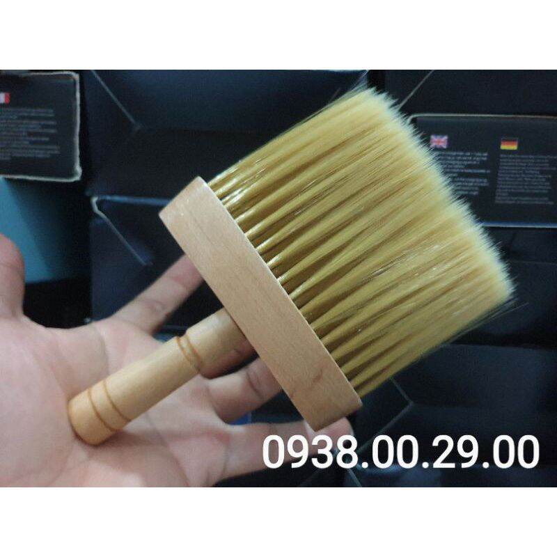 Phủi tóc cán gỗ lông mềm phủi sạch tóc. cây phủi tóc nam barber cán gỗ cao cấp cho thợ.