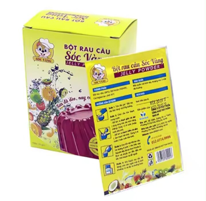 bột rau câu sóc vàng