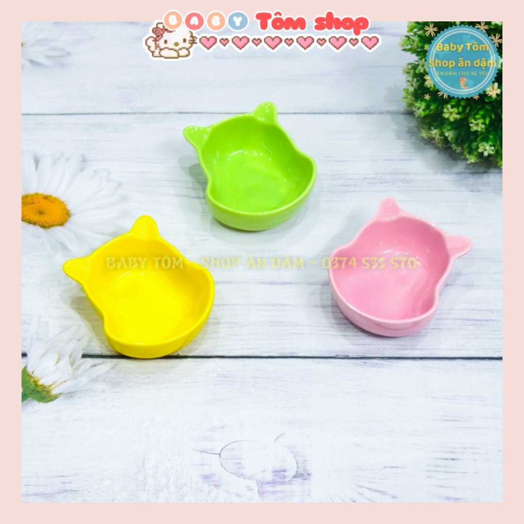Bát ăn dặm gốm sứ gấu pooh 100ml ncc baby tôm