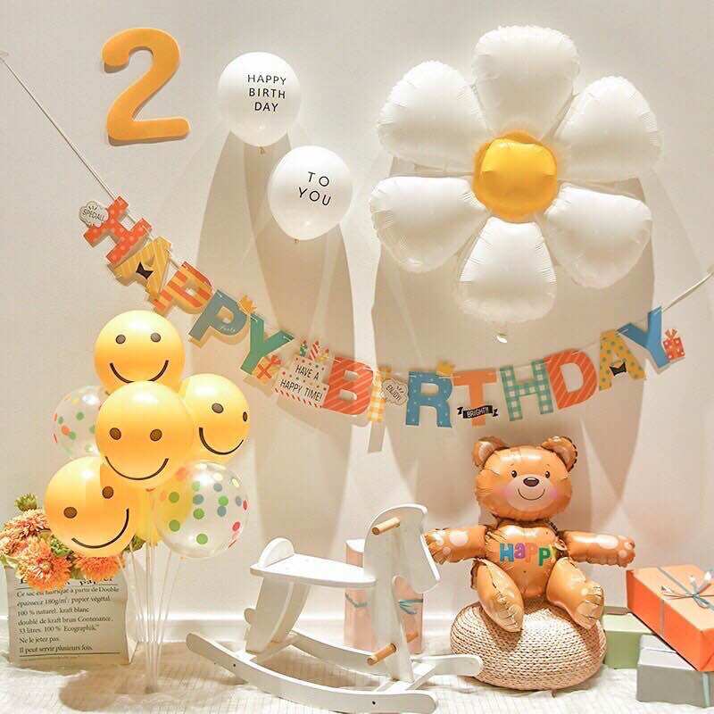 Combo 10 bóng tròn mặt cười trang trí
