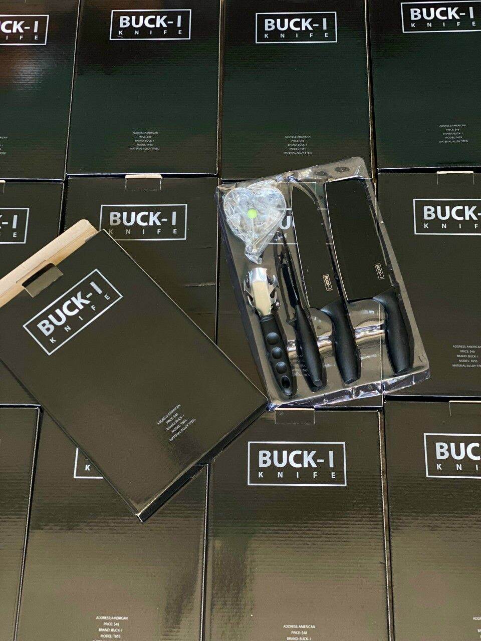 Bộ dao 5 món màu đen Buck Black