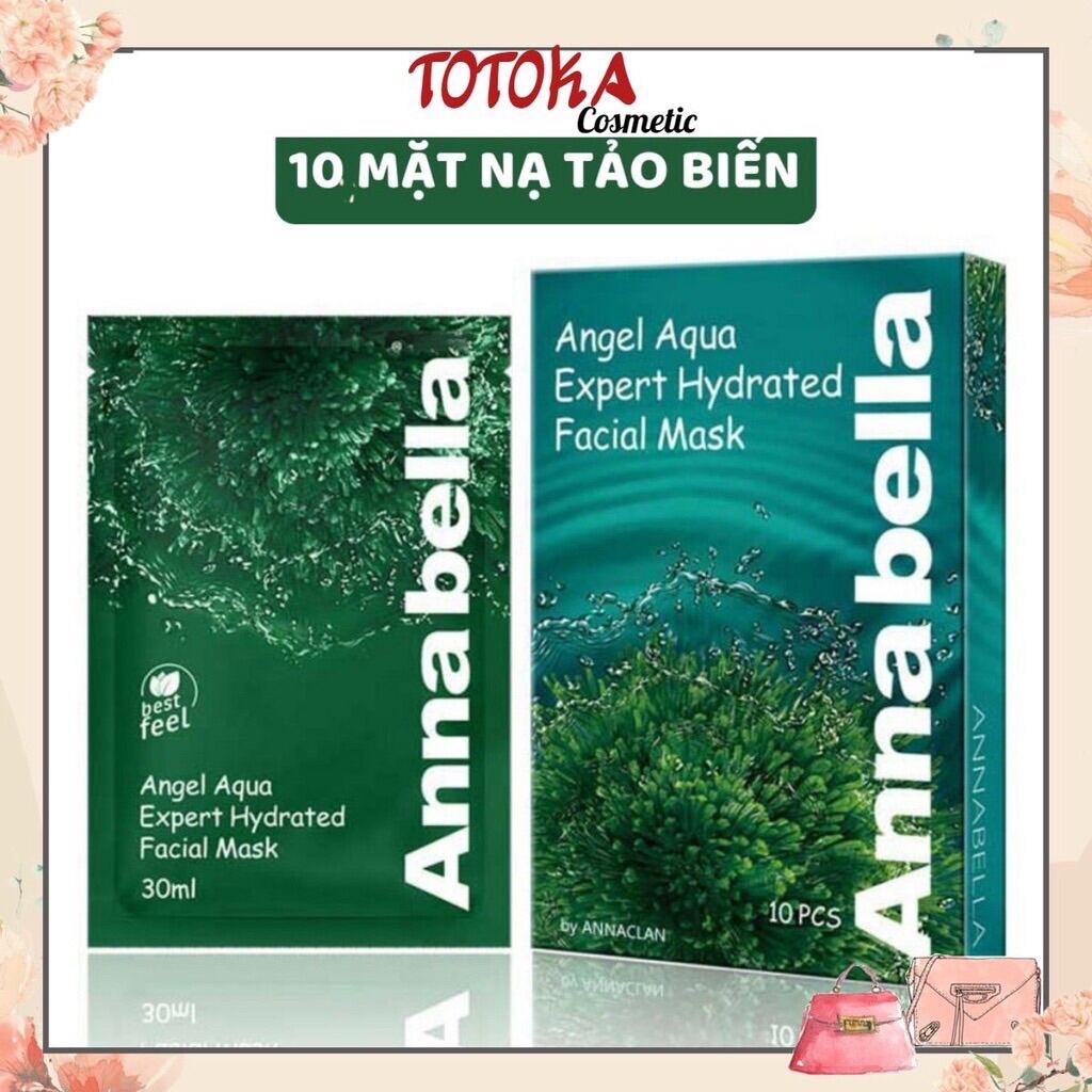 [Hcm]Mặt Nạ Rong Biển Annabella - Tảo Xanh Mềm Mịn Thư Giãn Da Hộp 10 Miếng