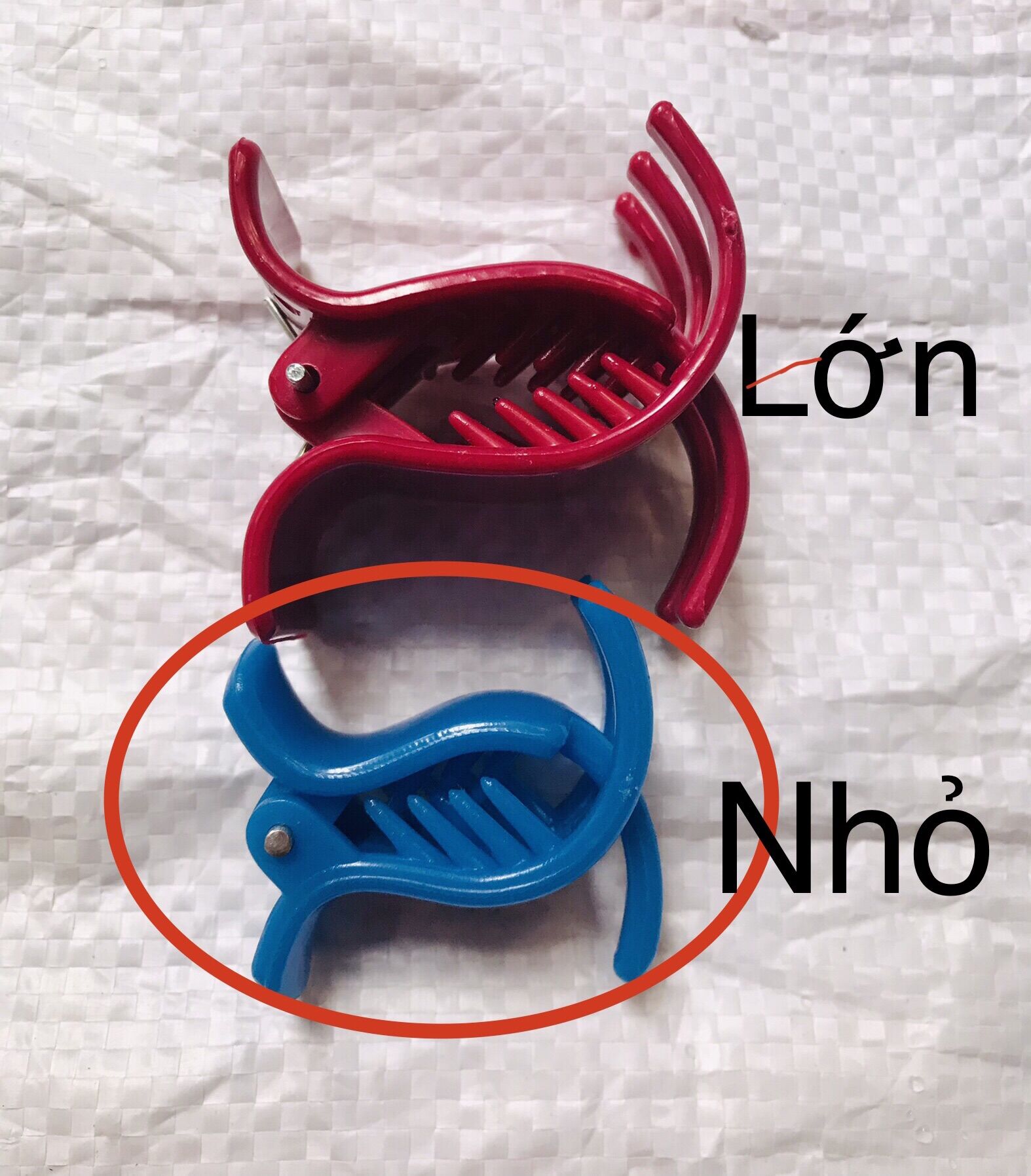 🎀Lố 12 Kẹp 3 Răng, Loại NHỎ, Kẹp Đỉnh tóc (Kẹp Nhỏ: 3,5cm)