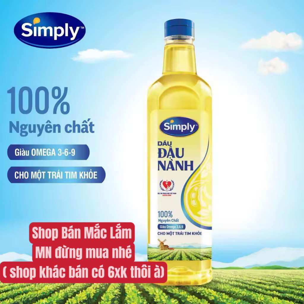 Dầu Ăn Đậu Nành Simply 1L