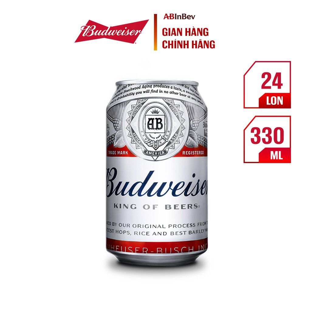 BIA BUDWEISER THÙNG 24 LON 330ml