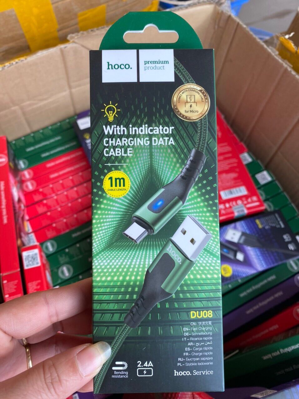 Dây sạc hoco dành cho máy iphone, samsung, oppo