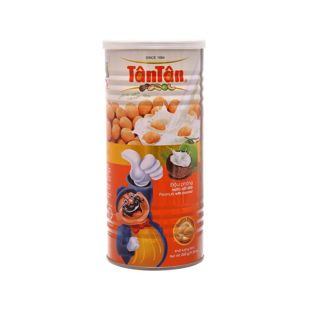 Combo 2 lon Đậu Phộng Nước Cốt Dừa Tân Tân, Lon 265g