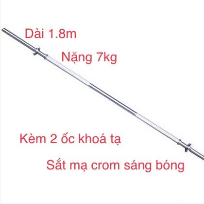 Thanh Đòn Dài 1m8 - Đòn Tạ 1.8m Phi 27