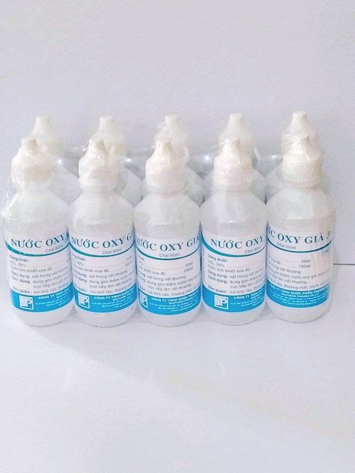 Combo 10 Chai NƯỚC OXY GIÀ  3% Chai 60 ml