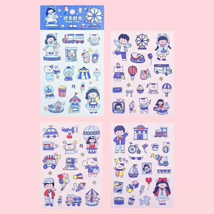 Sticker miếng dán hoạt hình nhiều màu dễ thương