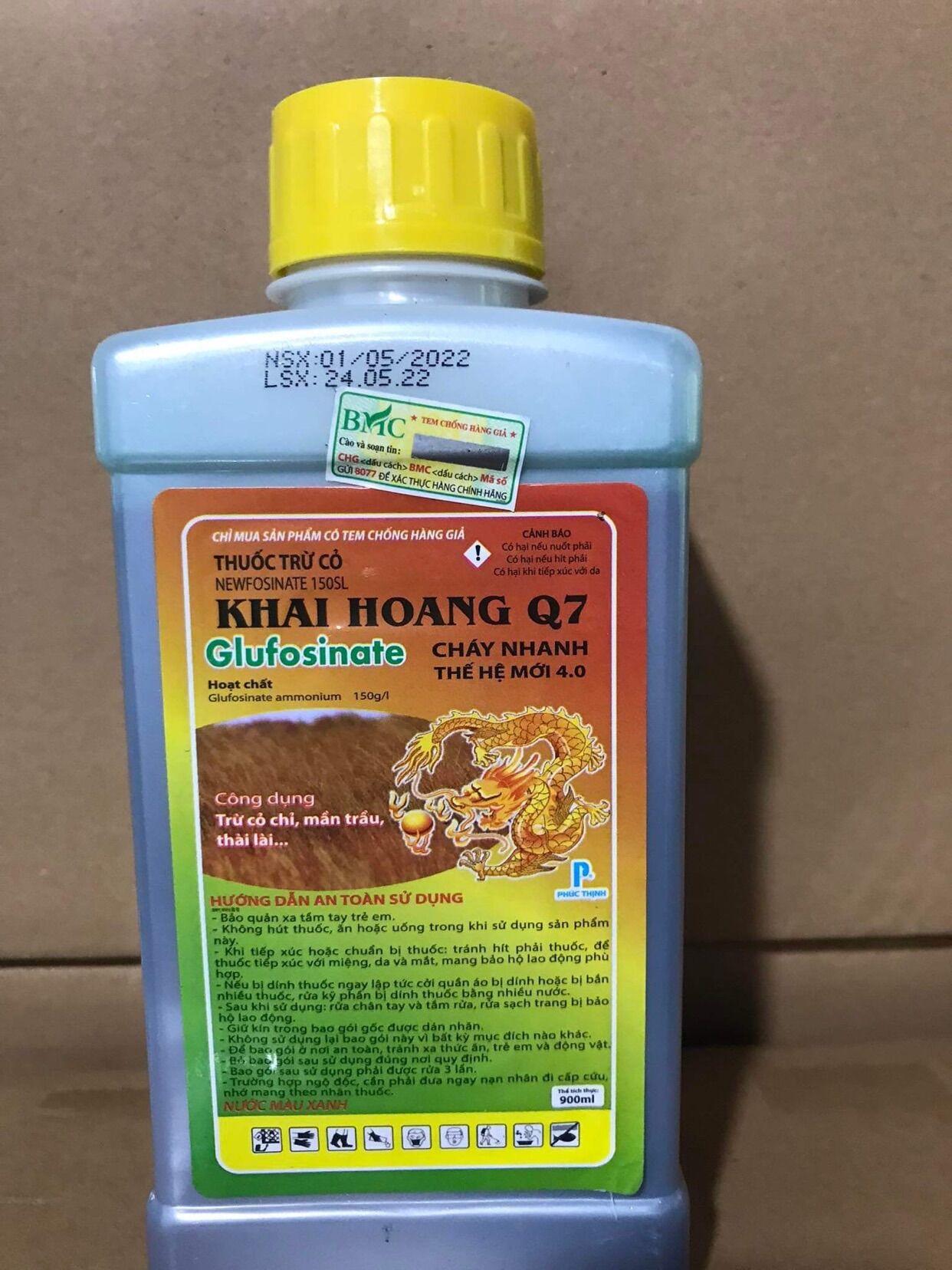 Cháy nhanh Q7 có tem chống hàng giả, bảo đảm đúng hàng đúng chất lượng