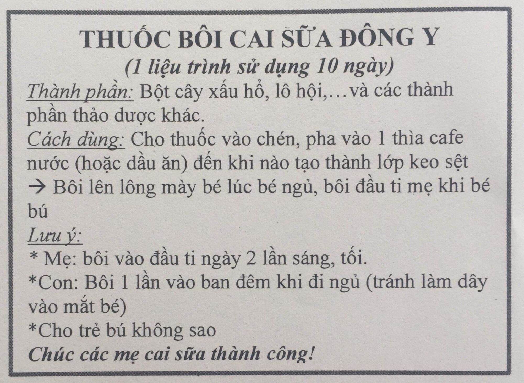 Bột cai sữa Đông Y cho bé không cần tách mẹ