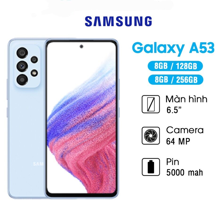 Điện thoại samsung galaxy a53 5g 8gb/128gb-256gb - hàng chính hãng