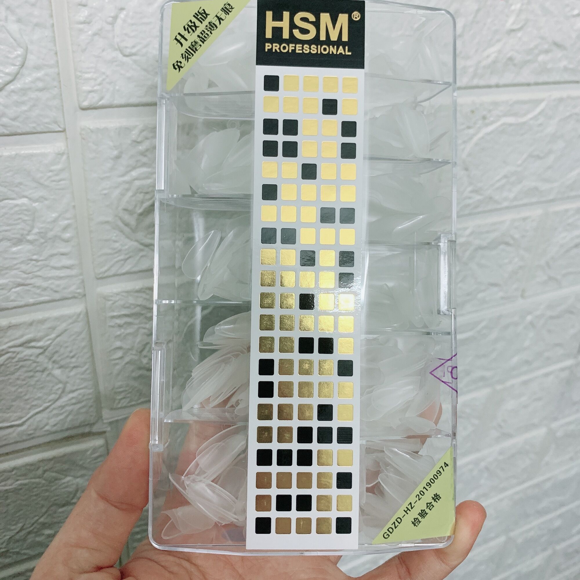 Móng úp HSM lẻ size 56789, móng úp nhám lẻ size