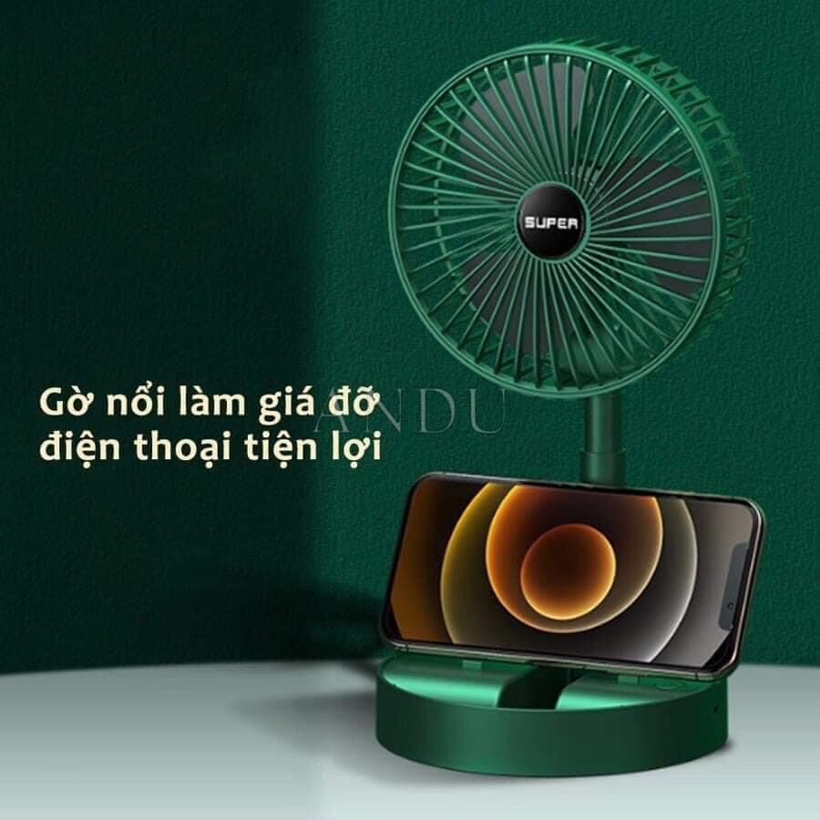 Quạt tích điện super mini gấp gọn tiện dụng