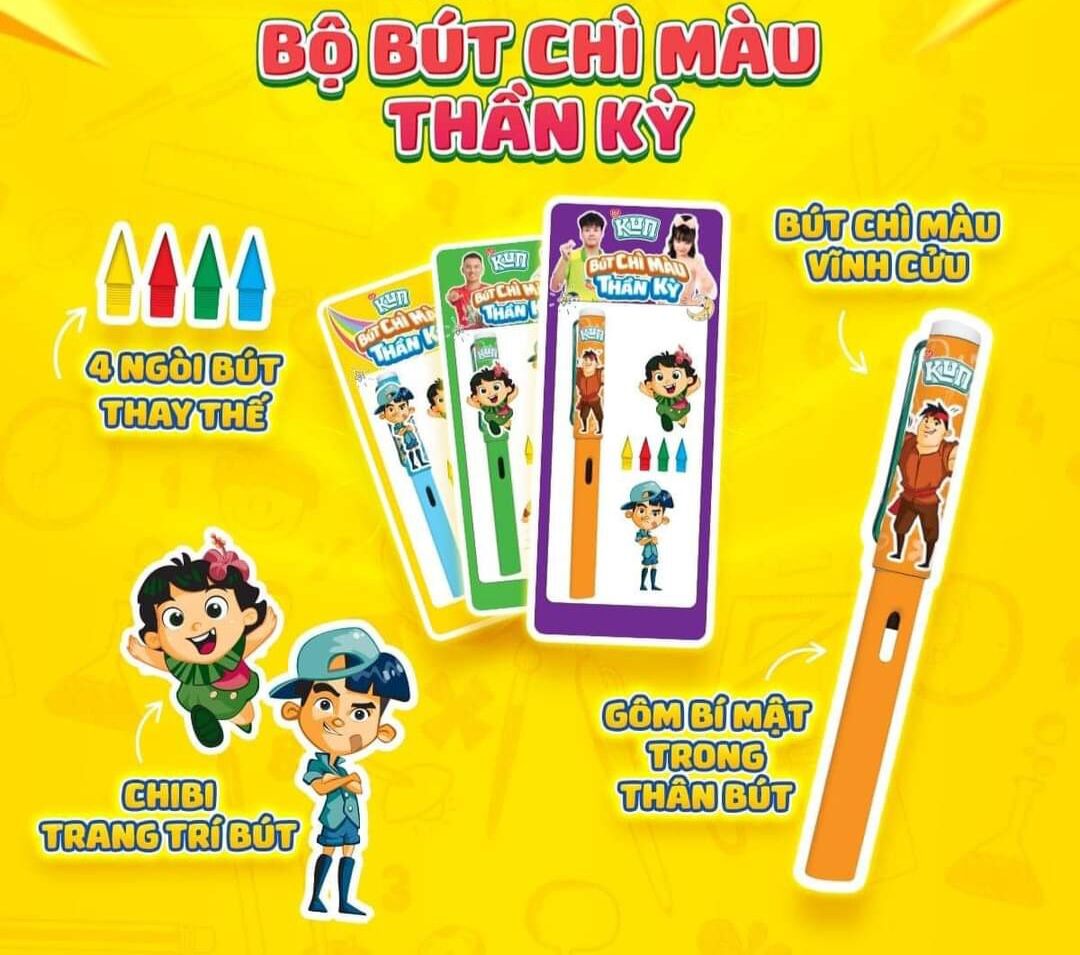 Bộ bút chì màu thần kỳ kun