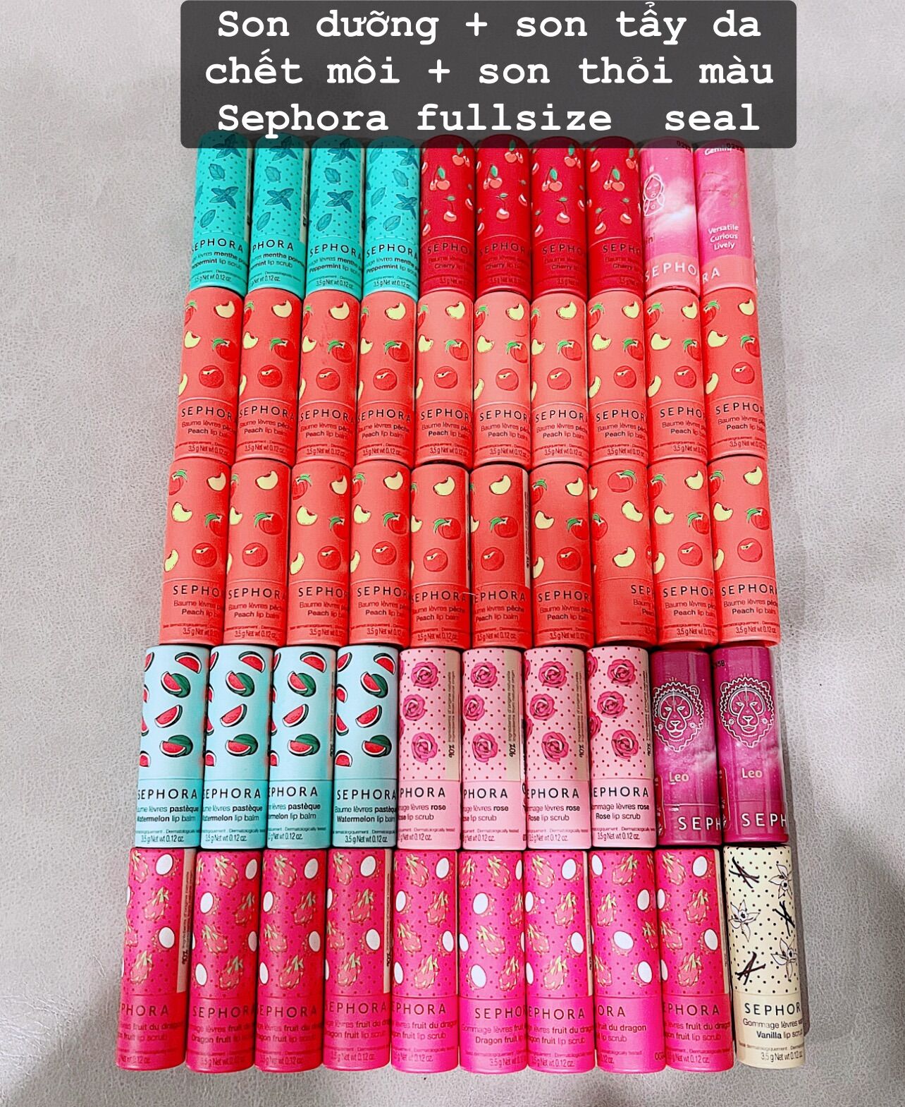 Son dưỡng/ son tẩy tế bào chết/ son thỏi sephora