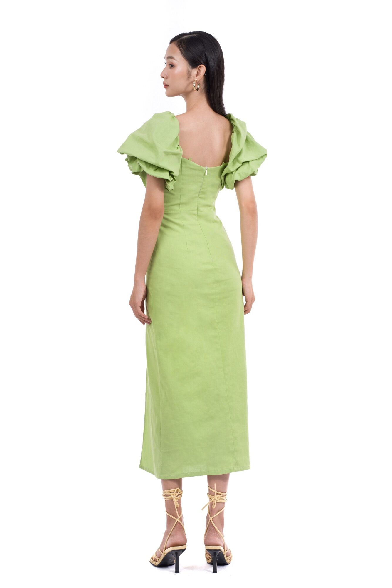 KAIA | Đầm Linen xẻ tà - Marella Side Split Dress