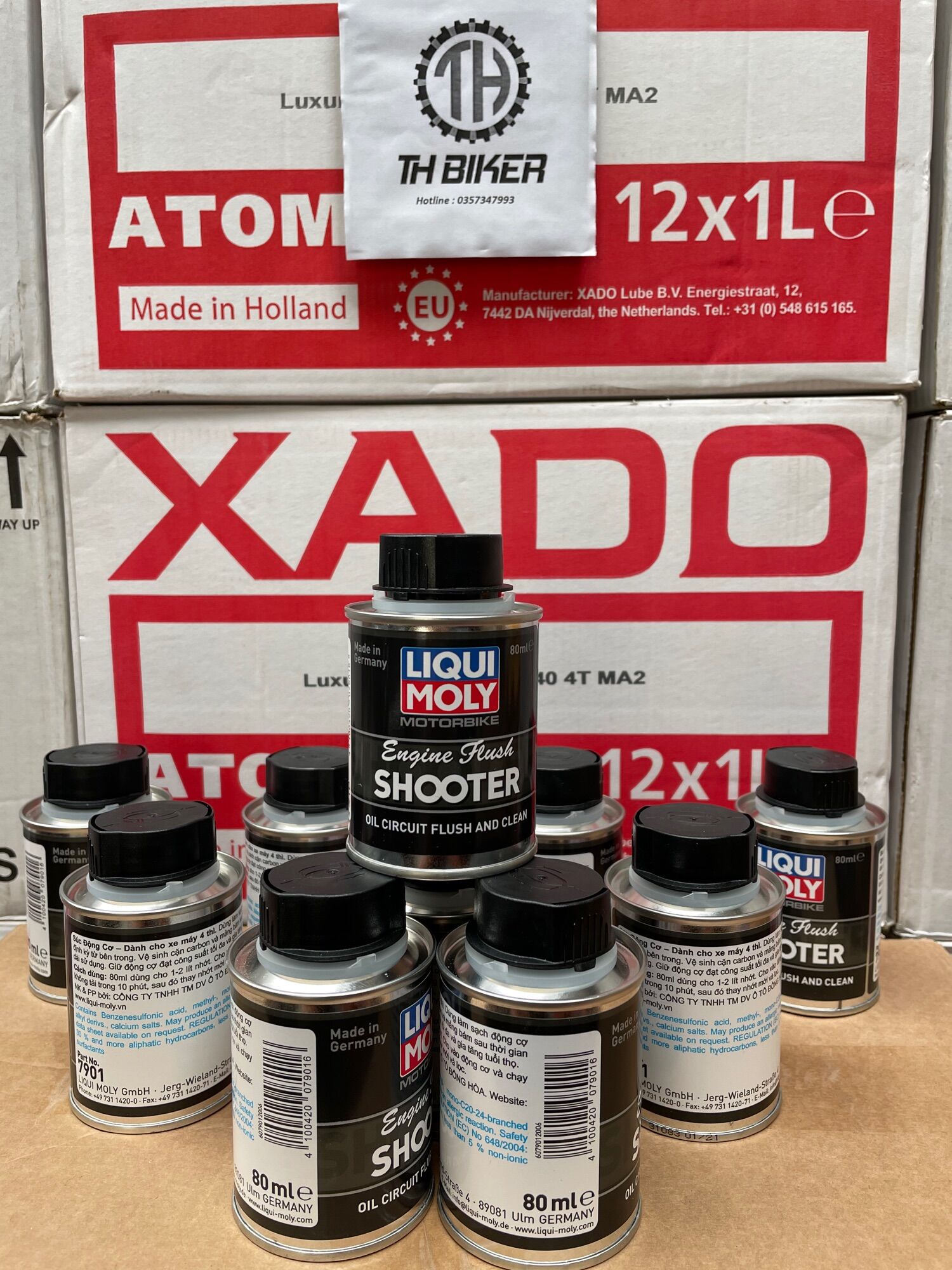 Súc động cơ xe máy liqui moly engine flush shooter